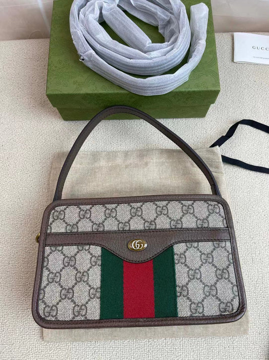 Gucci Ophidia Striped Ribbon Shoulder Handbag