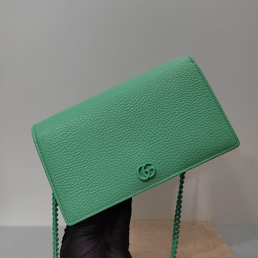 Gucci GG Marmont Green Chain Bag Shoulder Crossbody Bag