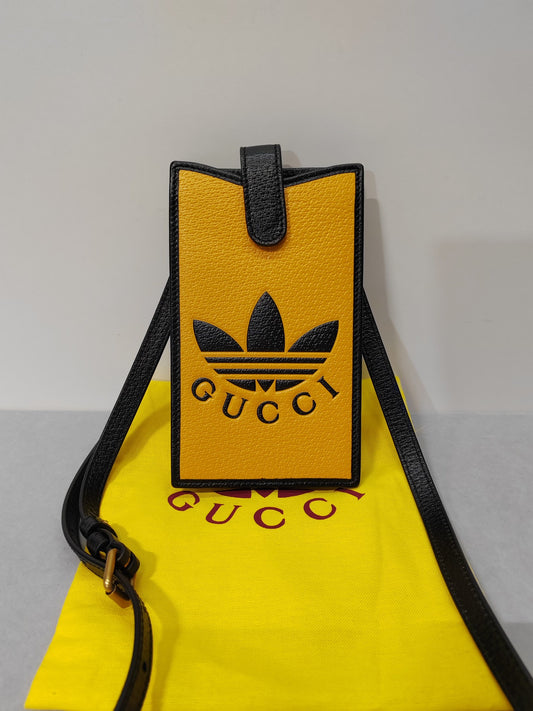 Gucci × Adidas Printed Logo Phone Bag Shoulder Crossbody Bag