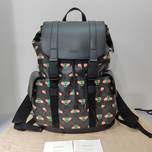 Gucci Bestiary Bee Print Backpack