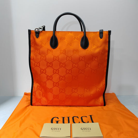 Gucci Off The Grid Orange Vertical Tote Bag Shoulder Handbag