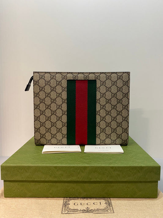 Gucci Supreme Striped Ribbon Handbag