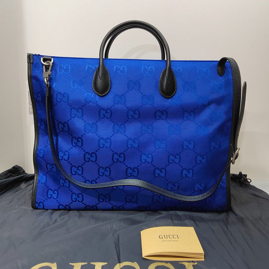 Gucci Off The Grid Blue Tote Bag Handbag