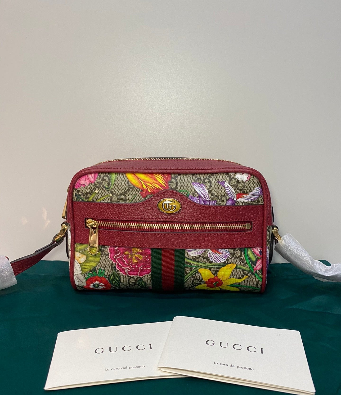 Gucci Ophidia Floral Print Camera Bag Shoulder Crossbody Bag