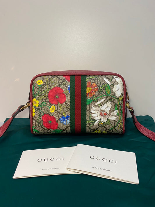 Gucci Ophidia Floral Print Camera Bag Shoulder Crossbody Bag