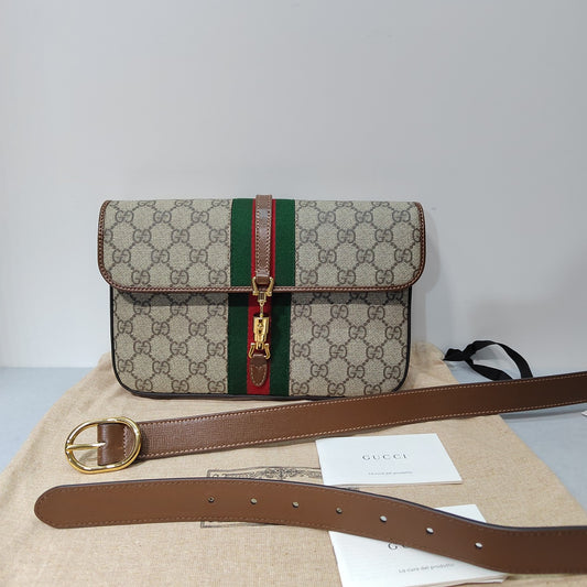 Gucci Jackie 1961 Gold Buckle Waist Bag Chest Bag