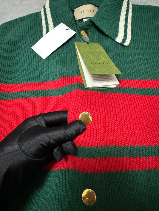 Gucci Men's Striped Knitted Jacket