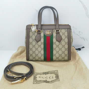 Gucci Ophidia Striped Ribbon Tote Bag Shoulder Handbag