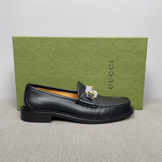 Gucci Blue Horsebit Buckle Loafers Shoes