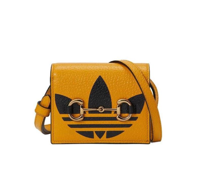 Gucci × Adidas Horsebit Brown Card Bag Shoulder Crossbody Bag