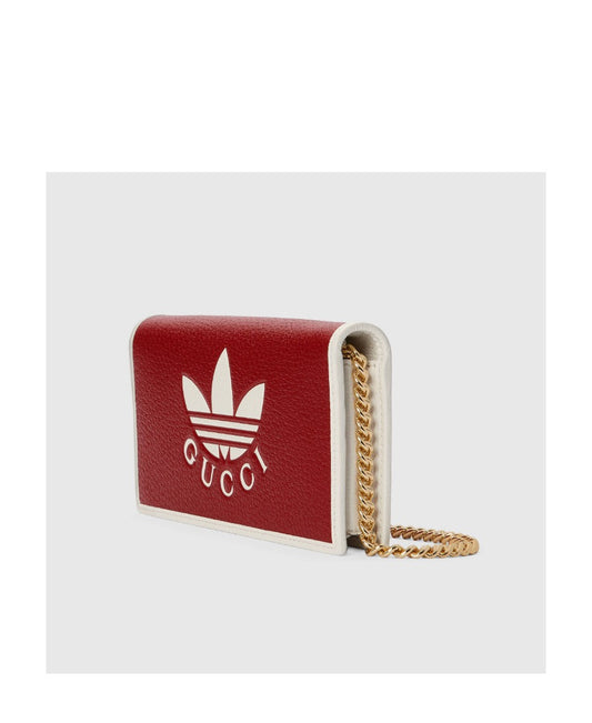 Gucci × Adidas Red Chain Shoulder Strap Shoulder Handbag