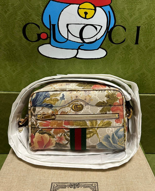 Gucci GG Ophidia Flower Pattern Mini  Shoulder Bag