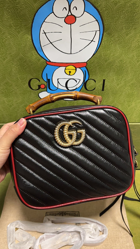 Gucci GG Marmont Bamboo Handbag Shoulder Bag