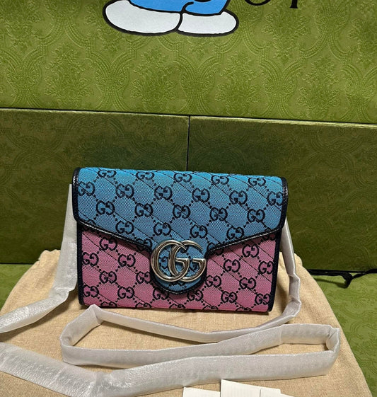 Gucci GG Marmont Color Block Supreme Shoulder Crossbody Bag