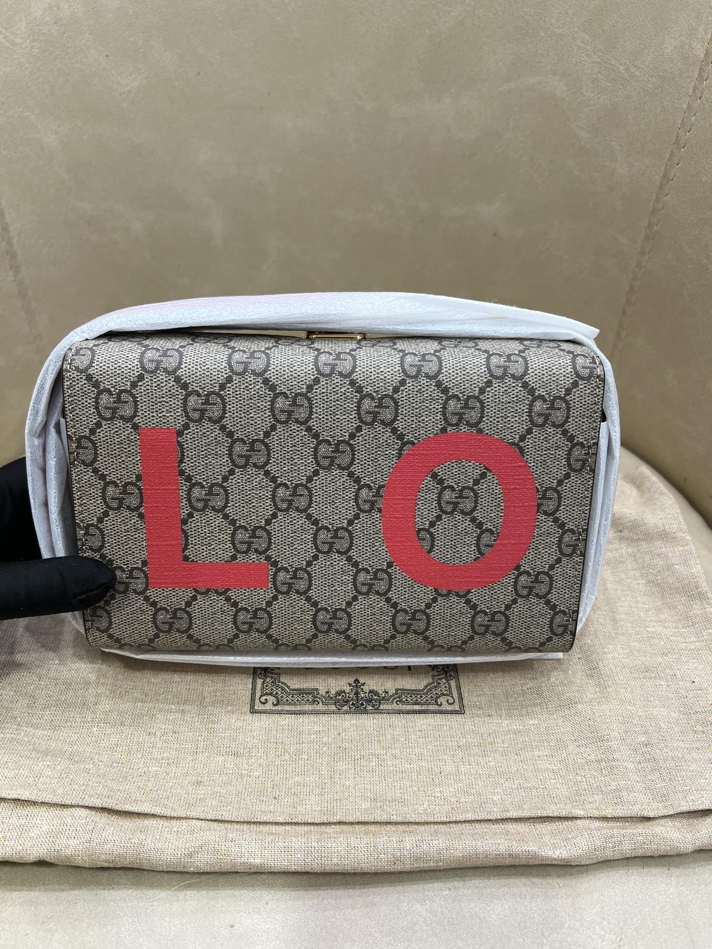 Gucci Supreme Love Letter Printed Box Bag Shoulder Crossbody Bag Unisex