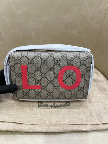 Gucci Supreme Love Letter Printed Box Bag Shoulder Crossbody Bag Unisex