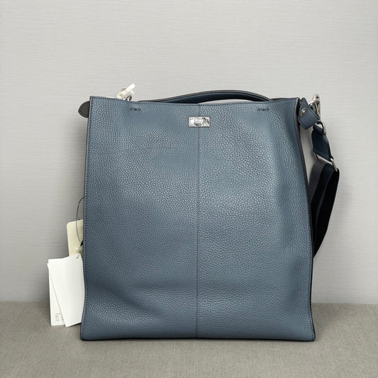 Fendi FF Peekaboo I See U Blue Shoulder Handbag Briefcase