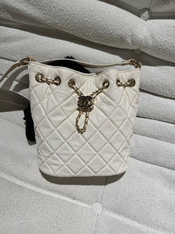 Chanel Lychee Cowhide Bucket Bag