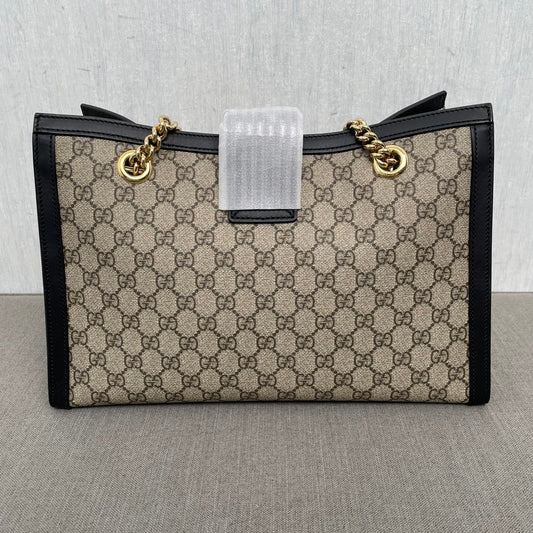 Gucci Padlock Large Black Edge Chain Bag Shoulder Handbag