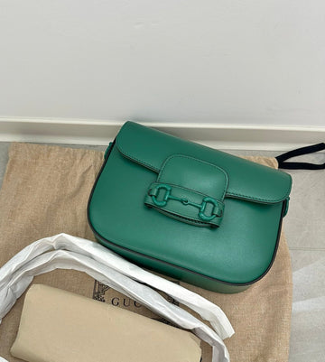 Gucci Horsebit 1955 Green Mini Saddle Bag Shoulder Crossbody Bag