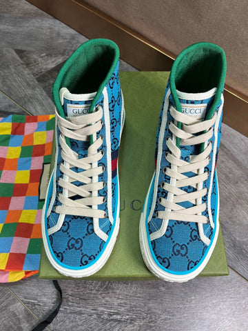 Gucci Tennis 1977 Series High Ttop Canvas Sneakers