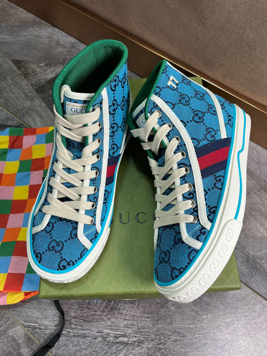 Gucci Tennis 1977 Series High Ttop Canvas Sneakers