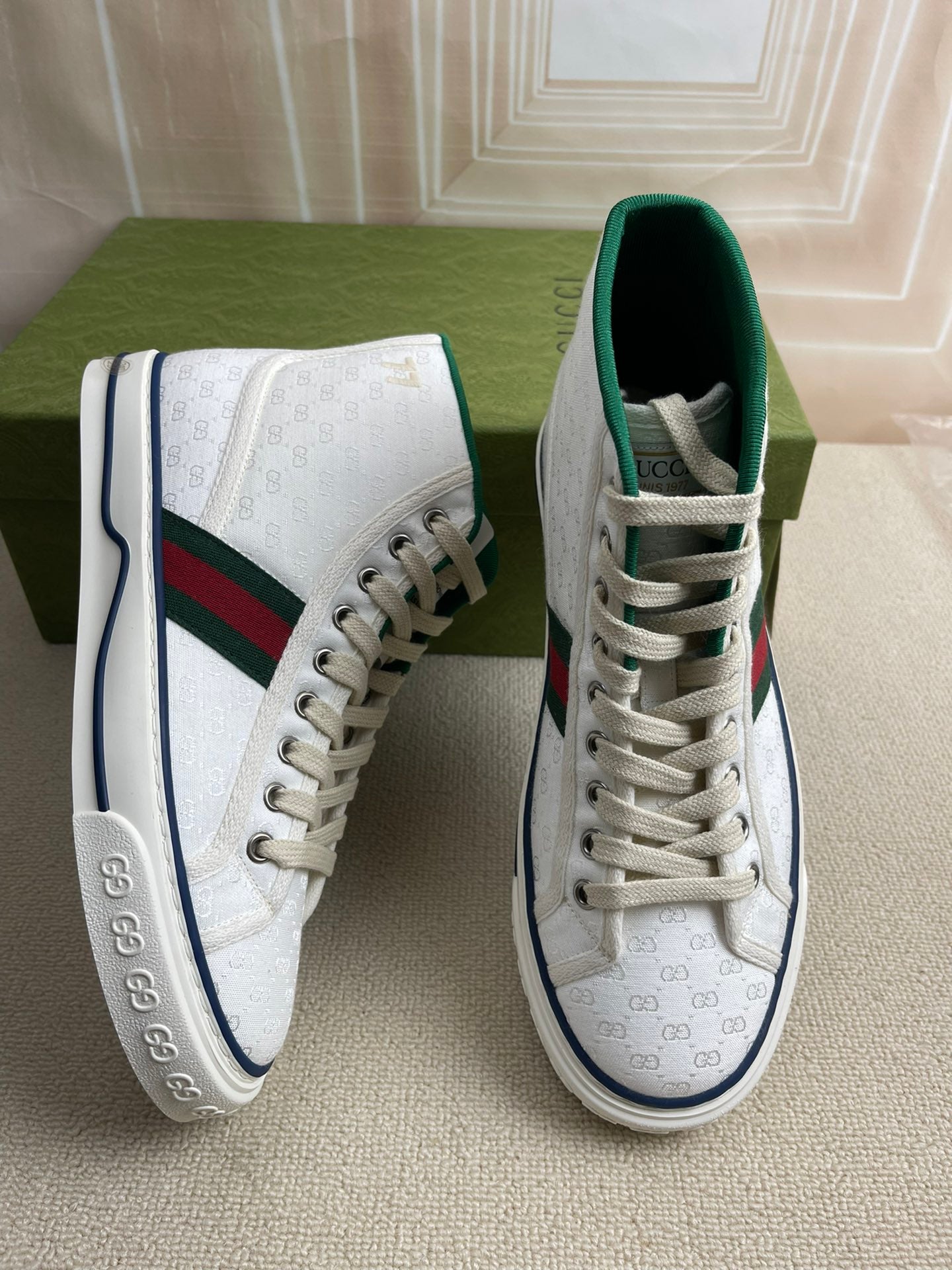 Gucci Men's White 1977 High Top Sneakers