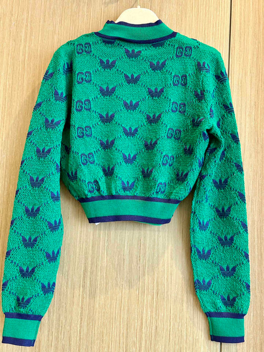 Gucci × Adidas Women's Round Neck Long Sleeved Knitted Lining