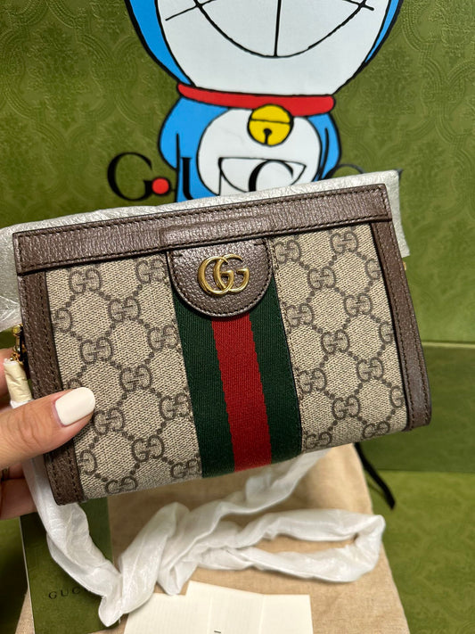 Gucci Ophidia Mini Chain Stripe Knitted Bag Shoulder Crossbody Bag