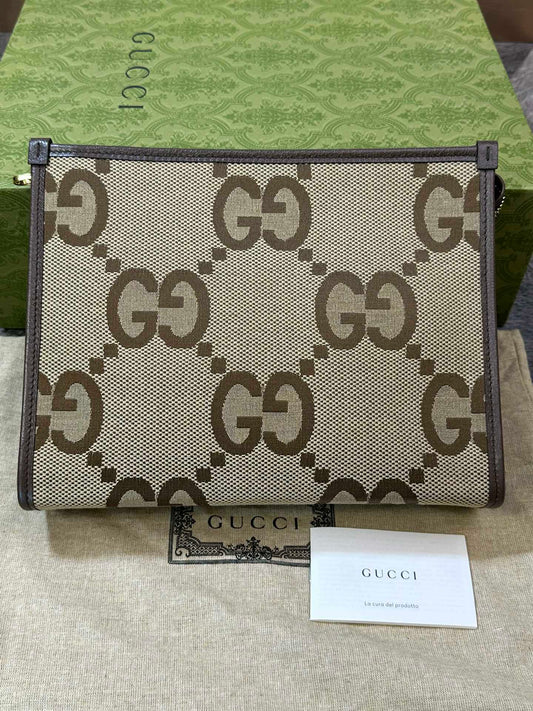 Gucci Supreme Logo Zipper Handbag Wash Bag