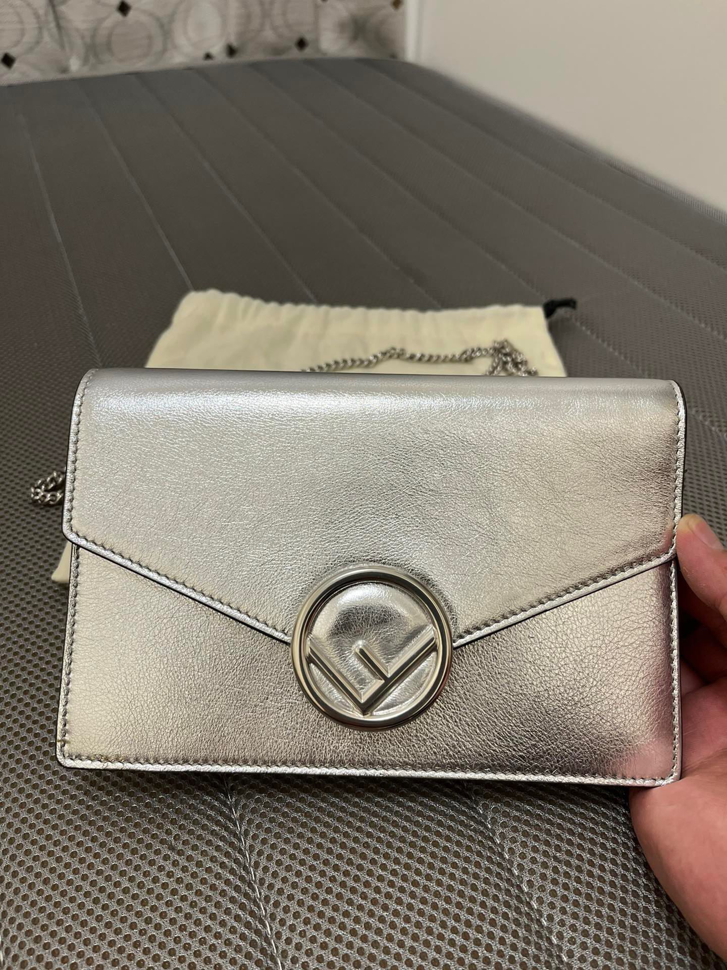 Fendi FF Silver Chain Bag Shoulder Crossbody Bag