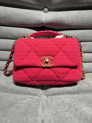 Chanel Tweed Chain Bag Shoulder Handbag