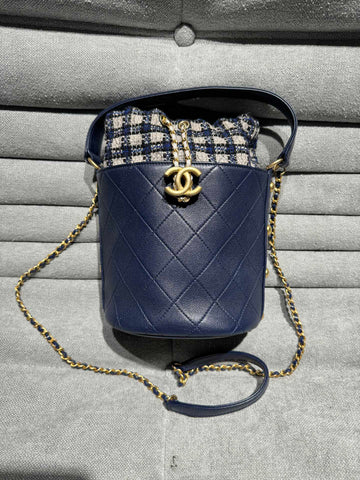 Chanel Rivet Bucket Bag Shoulder Crossbody Bag