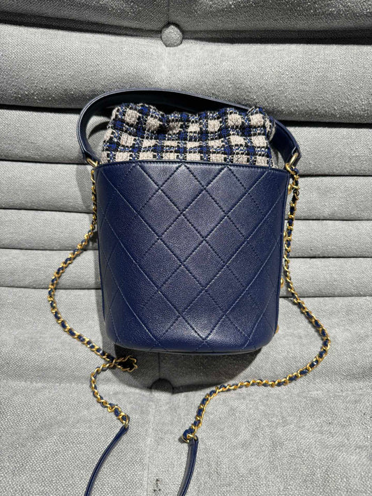 Chanel Rivet Bucket Bag Shoulder Crossbody Bag