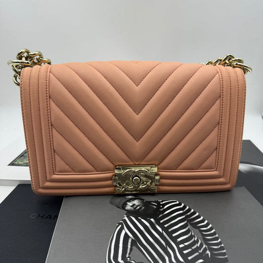 Chanel Leboy Pink Quilted Shoulder Bag