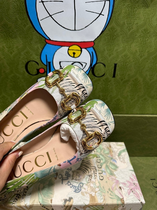 Gucci Horsebit White Loafers