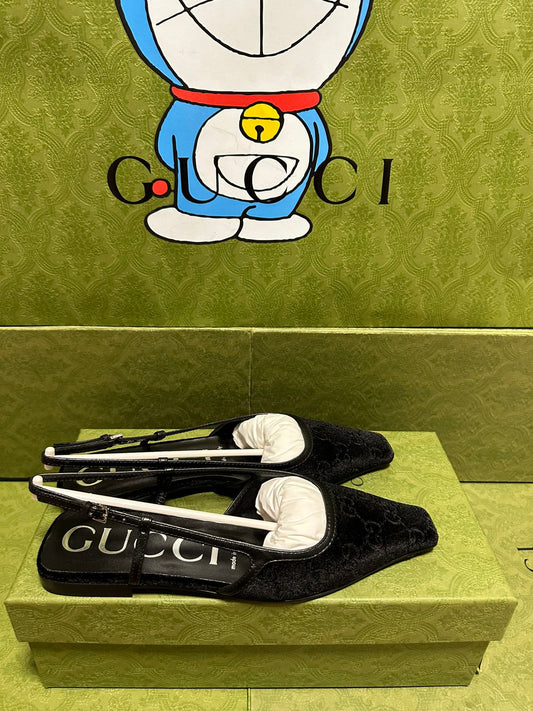 Gucci GG Velvet Flat Shoes