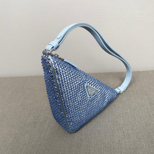 Prada Popular Crystal Triangle Underarm bag, Handbag