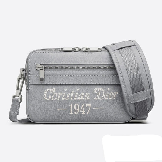 Dior CD1947 Gray Shoulder Bag  in Calfskin