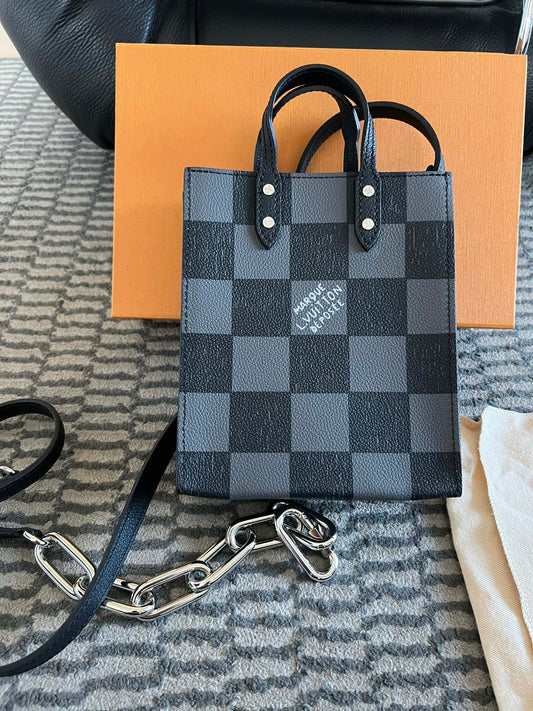 Louis Vuitton Damier Graphite Sac Plat  XS Tote Bag Shoulder Bag