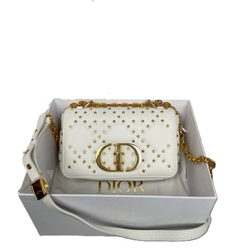 Dior Caro CD Logo Shoulder Bag White