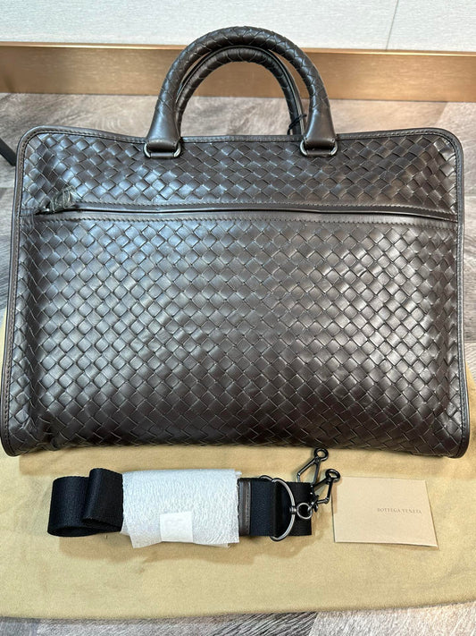 Bottega Veneta  Leather  Intrecciato Briefcase