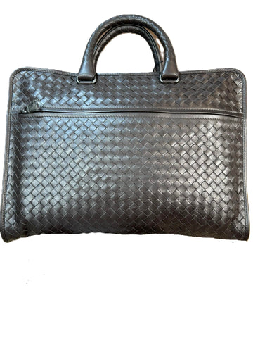 Bottega Veneta  Leather  Intrecciato Briefcase