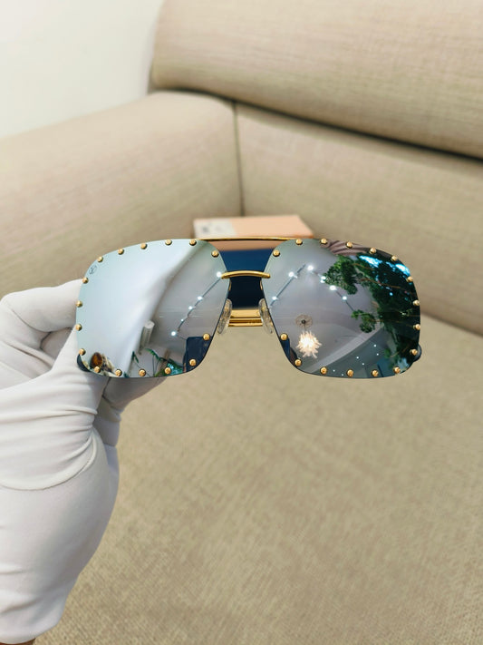 Louis Vuitton Sunglasses Gold Mirror Studs