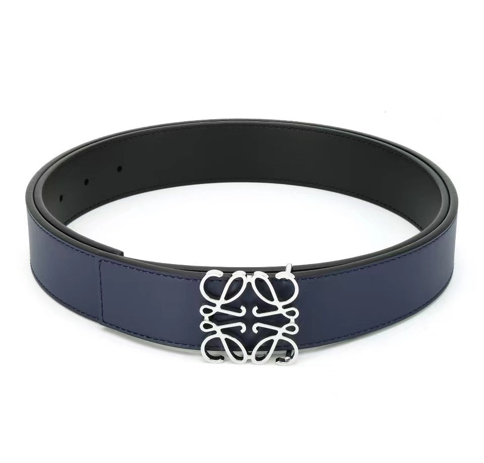 Loewe Reversible Leather Belt with Anagram 3cm