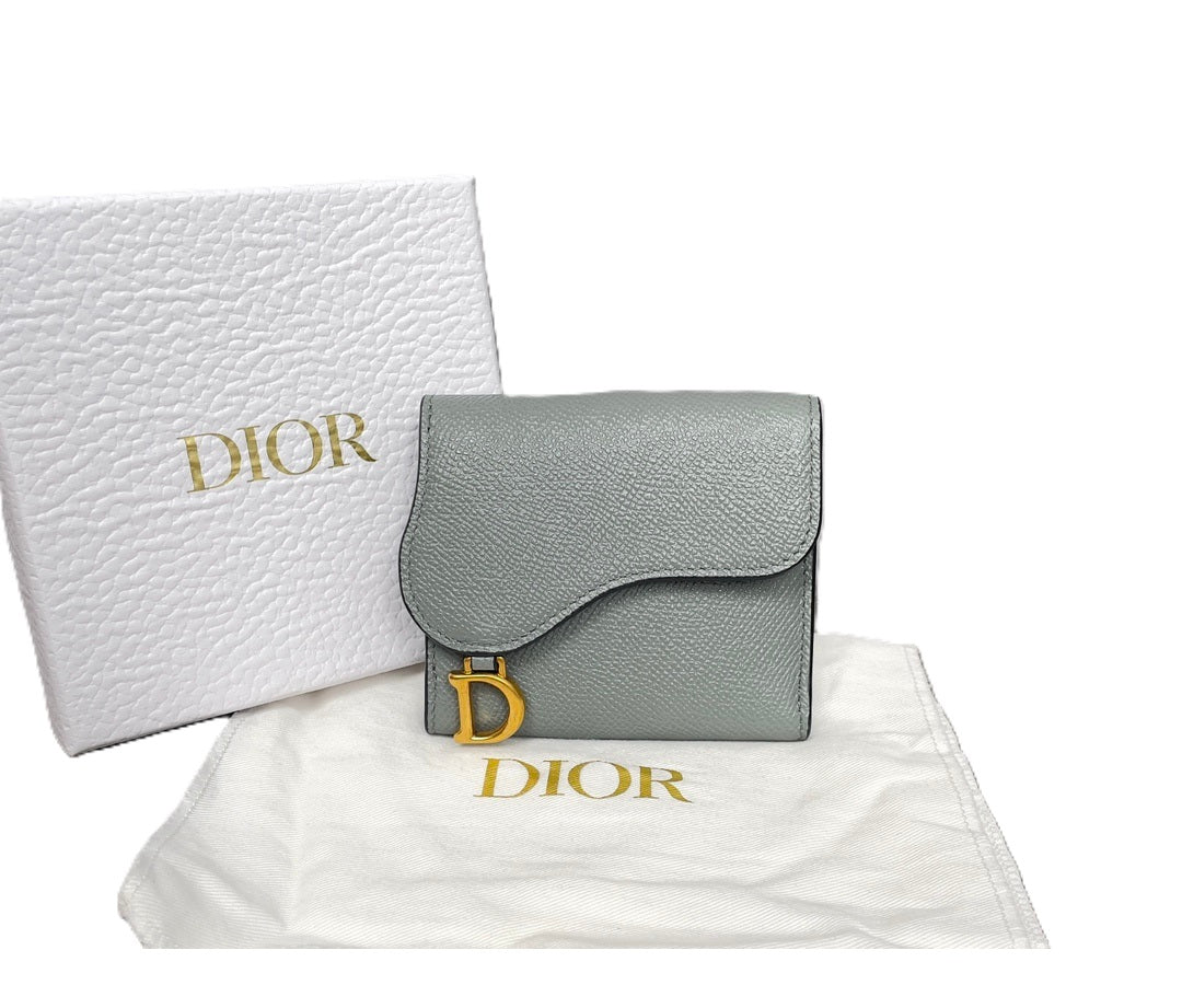 Dior Lotus Saddle Folding Wallet