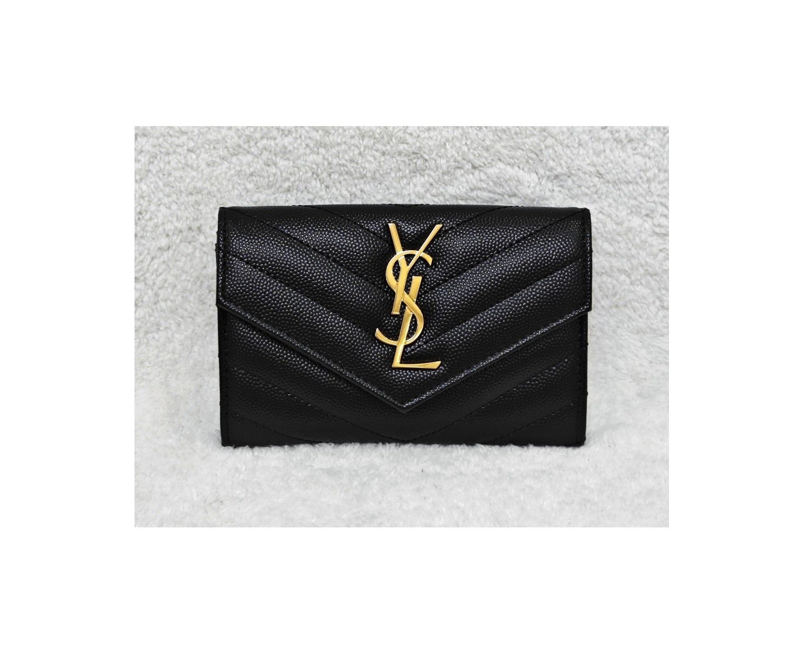 YSL Saint Laurent Monogram Small Folding Wallet