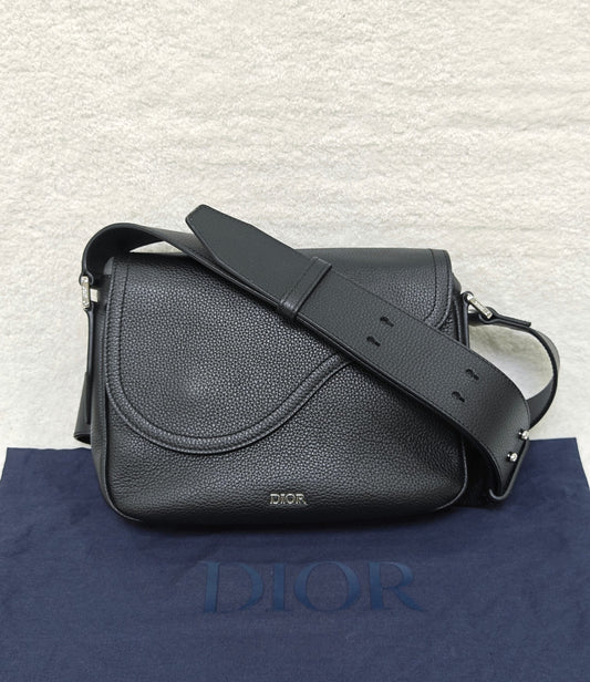 Dior Black Leather Saddle Mini Bag Shoulder Bag