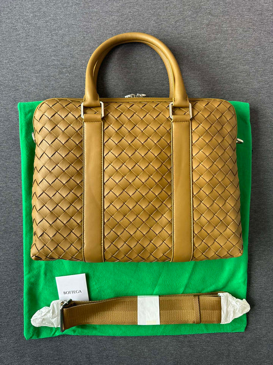 Bottega Veneta  Leather  Intrecciato Briefcase