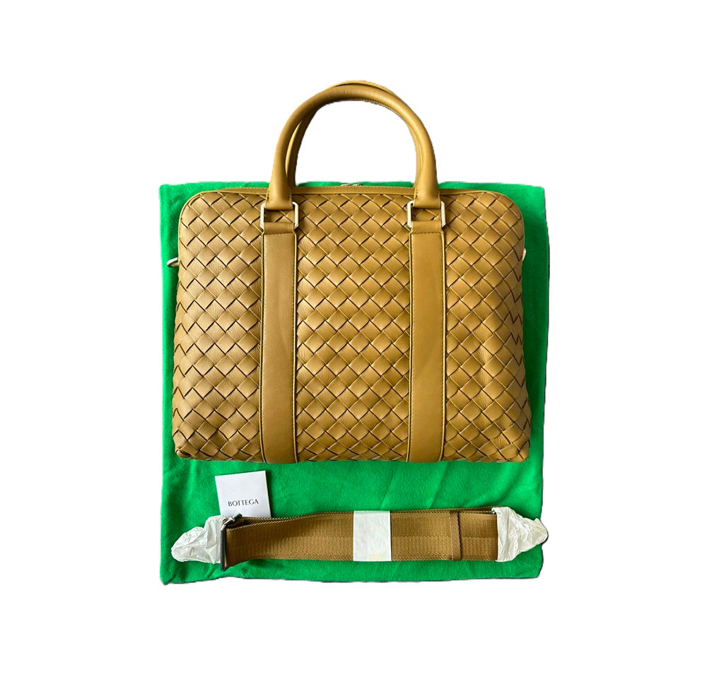 Bottega Veneta  Leather  Intrecciato Briefcase